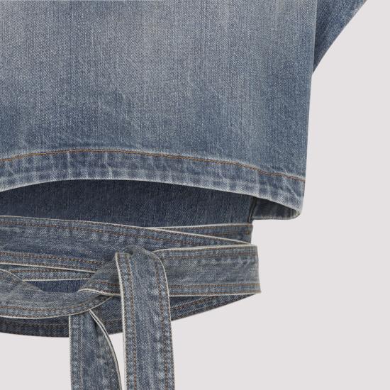 26SS 알라이아 반팔 티셔츠 AA9H1482D026C A56 FADED BLUE - ALAIA