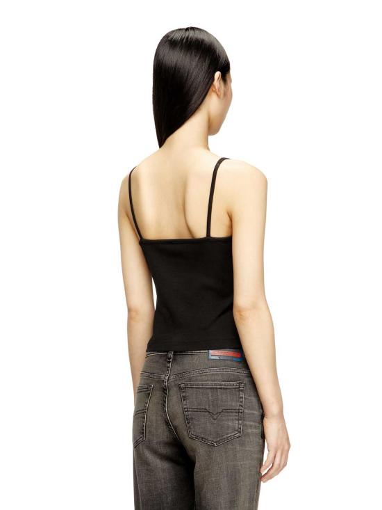  디젤 민소매 티셔츠 코튼 탱크탑 블랙 - DIESEL