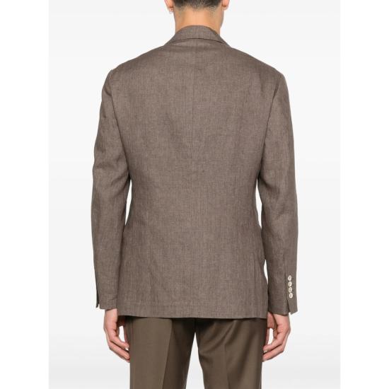 26SS 브루넬로 쿠치넬리 리넨 디컨스트럭티드 재킷 MB4307BWD C089 BROWN - BRUNELLO CUCINELLI