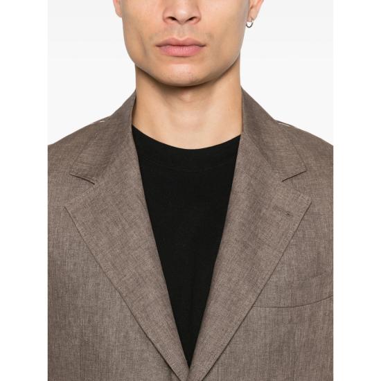 26SS 브루넬로 쿠치넬리 리넨 디컨스트럭티드 재킷 MB4307BWD C089 BROWN - BRUNELLO CUCINELLI