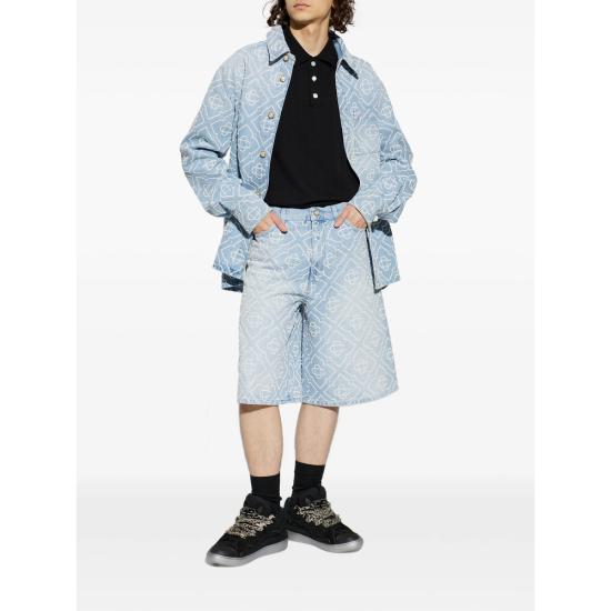 26SS 카사블랑카 데님 숏팬츠 SS26 TR 425 02 PEARL BLUE - CASABLANCA