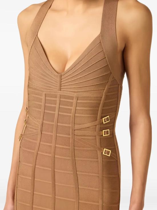 26SS 엘리자베타프랜치 미디 원피스 AM24D62E2 BROWN - ELISABETTA FRANCHI