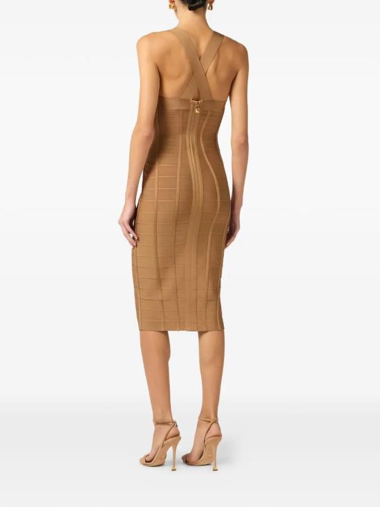 26SS 엘리자베타프랜치 미디 원피스 AM24D62E2 BROWN - ELISABETTA FRANCHI