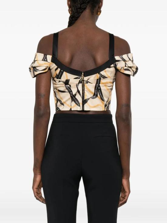 26SS 엘리자베타프랜치 민소매 티셔츠 TO04561E2045CR BEIGE - ELISABETTA FRANCHI