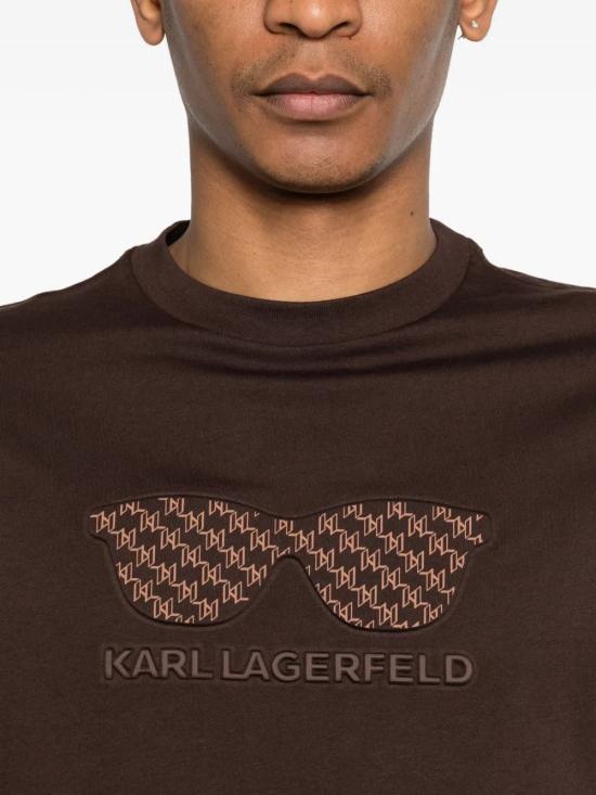 26SS 칼라거펠트 반팔 티셔츠 755070561252490 BROWN - KARL LAGERFELD