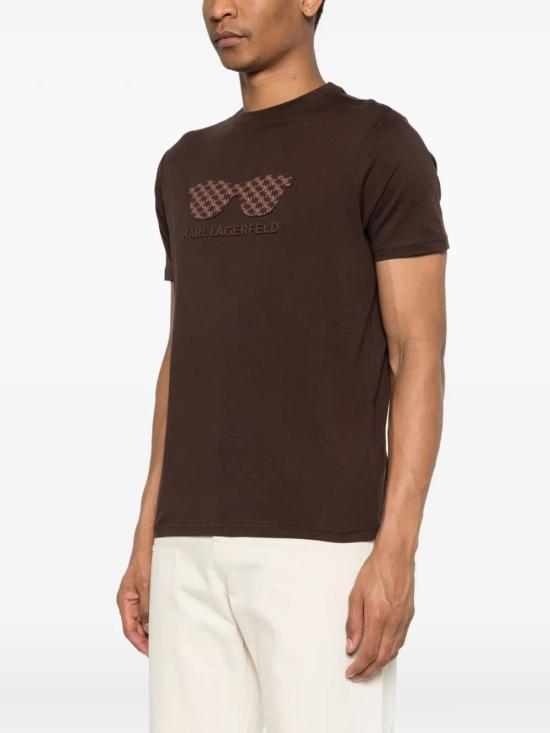 26SS 칼라거펠트 반팔 티셔츠 755070561252490 BROWN - KARL LAGERFELD