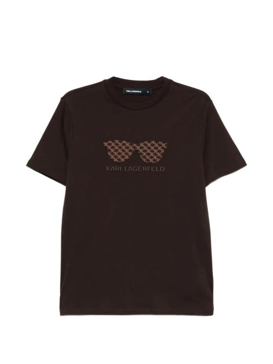 26SS 칼라거펠트 반팔 티셔츠 755070561252490 BROWN