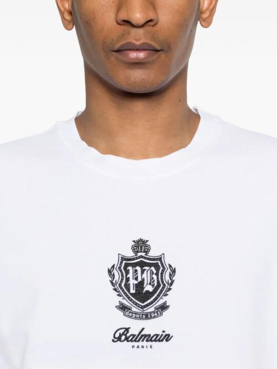 26SS 발망 반팔 티셔츠 268BWM3M18501100 WHITE - BALMAIN