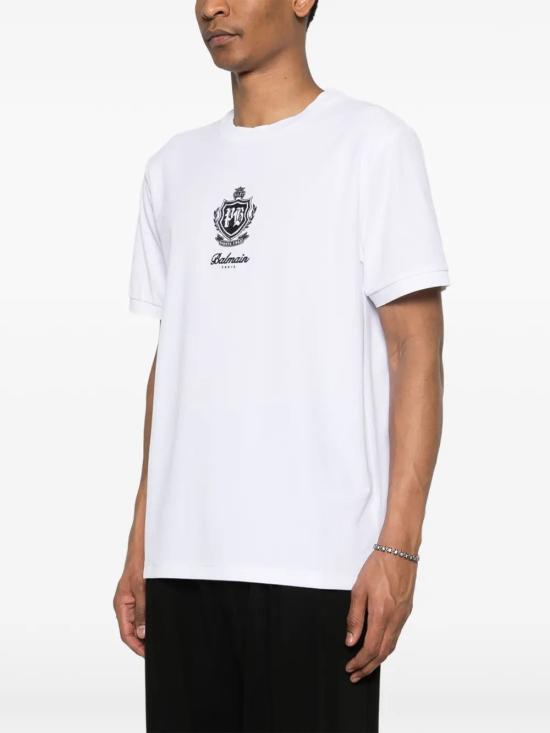 26SS 발망 반팔 티셔츠 268BWM3M18501100 WHITE - BALMAIN