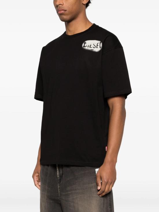 26SS 디젤 반팔 티셔츠 A199810QIAM9XX BLACK - DIESEL