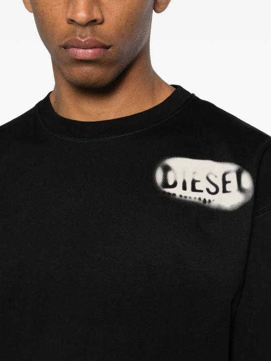 26SS 디젤 반팔 티셔츠 A199810QIAM9XX BLACK - DIESEL