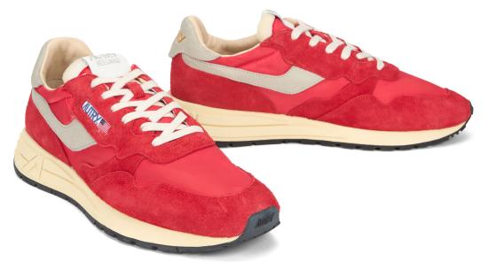 25SS 오트리 릴윈드 로우 나일론 스웨이드 스니커즈 WWLMNC06K NC06 red - AUTRY