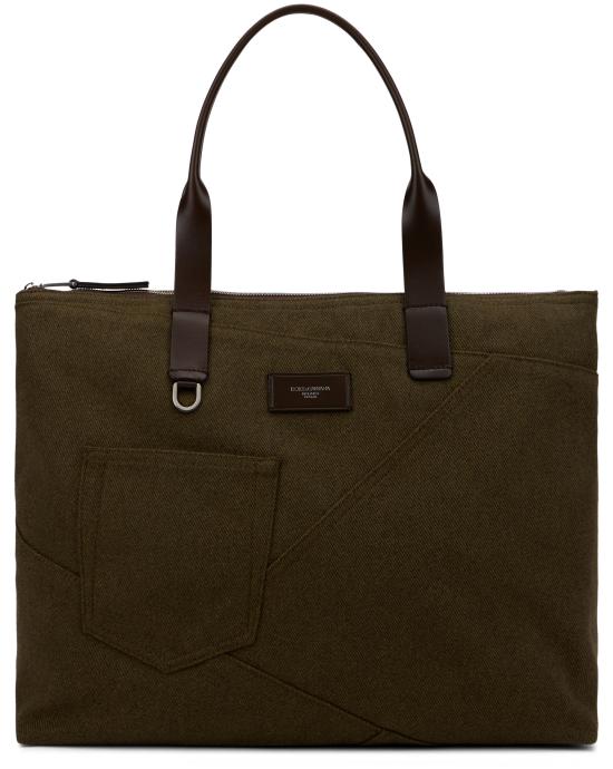 26SS 돌체앤가바나 Adamo patchwork shopping 백 BM2375AU39389922 green - DOLCE & GABBANA