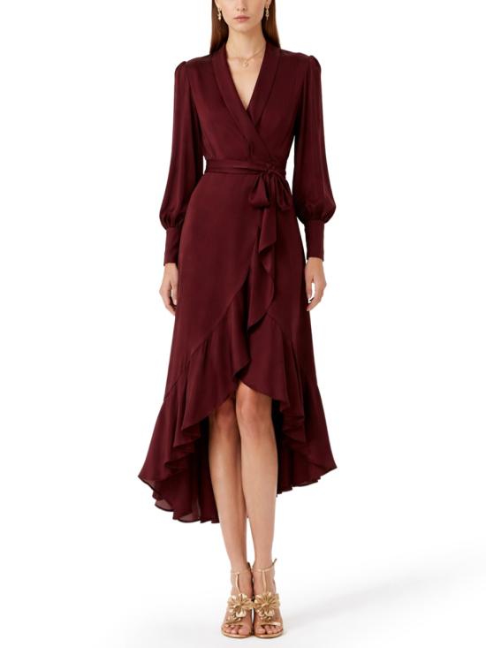 26SS 짐머만 미디 원피스 8066DS26R MAHO BORDEAUX - ZIMMERMANN