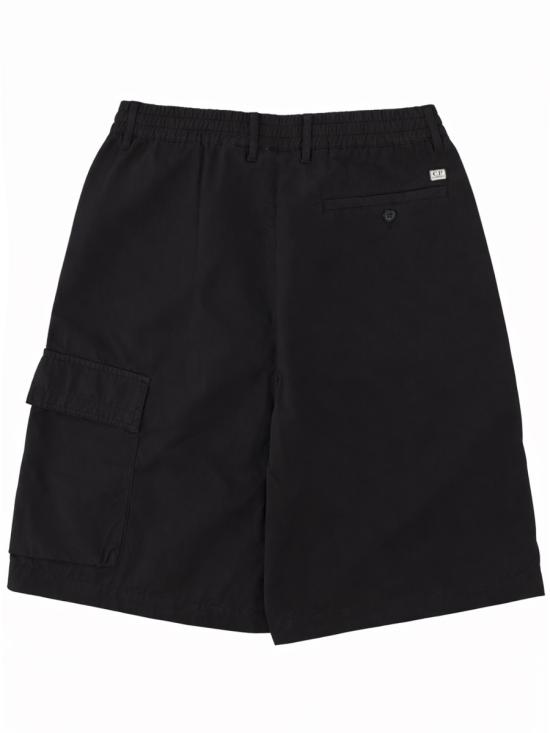 26SS 씨피 컴퍼니 스트레치 사틴 카고 렌즈 쇼츠 20CMBE127A 110325G999 BLACK - C.P. COMPANY