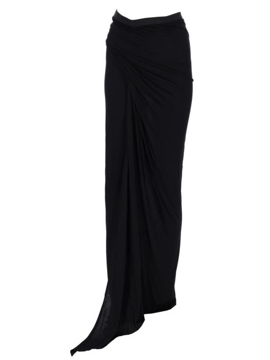 26SS 릭 오웬스 롱 스커트 LI01F7324 RV09 BLACK