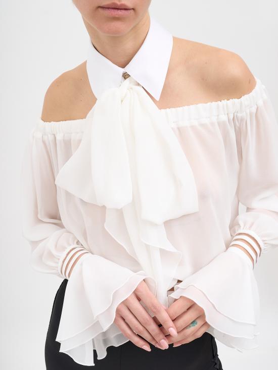 26SS 엘리자베타프랜치 블라우스 NCA13561E2X88 WHITE - ELISABETTA FRANCHI