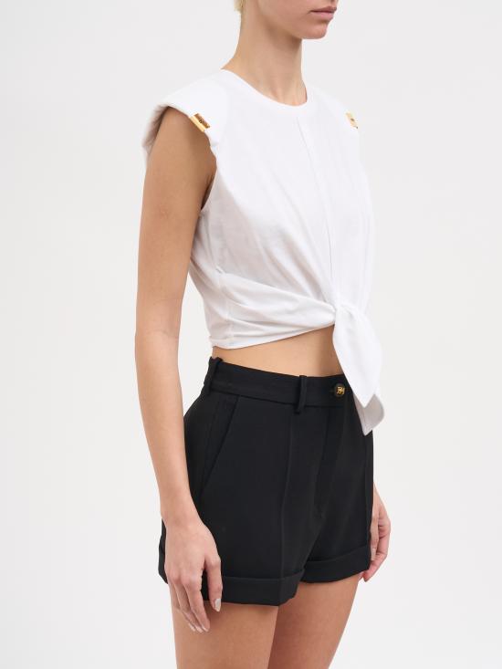 26SS 엘리자베타프랜치 민소매 티셔츠 NMA01161E2270 WHITE - ELISABETTA FRANCHI