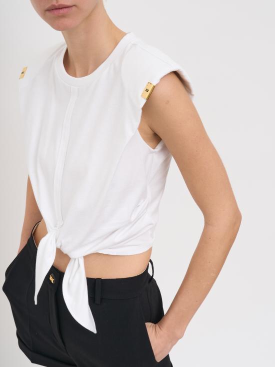 26SS 엘리자베타프랜치 민소매 티셔츠 NMA01161E2270 WHITE - ELISABETTA FRANCHI