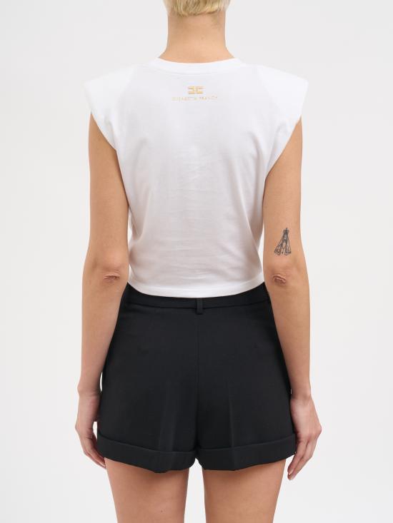 26SS 엘리자베타프랜치 민소매 티셔츠 NMA01161E2270 WHITE - ELISABETTA FRANCHI