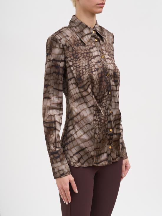 26SS 엘리자베타프랜치 블라우스 NCA13161E2644 BROWN - ELISABETTA FRANCHI