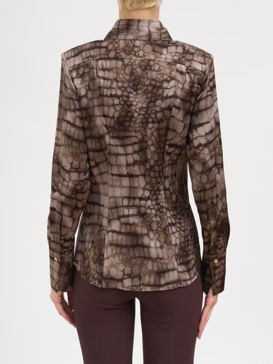 26SS 엘리자베타프랜치 블라우스 NCA13161E2644 BROWN - ELISABETTA FRANCHI