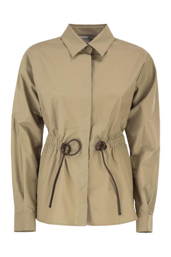 26SS 막스마라 Tazzina 드로스트링 셔츠 2611111052600 006 KHAKI