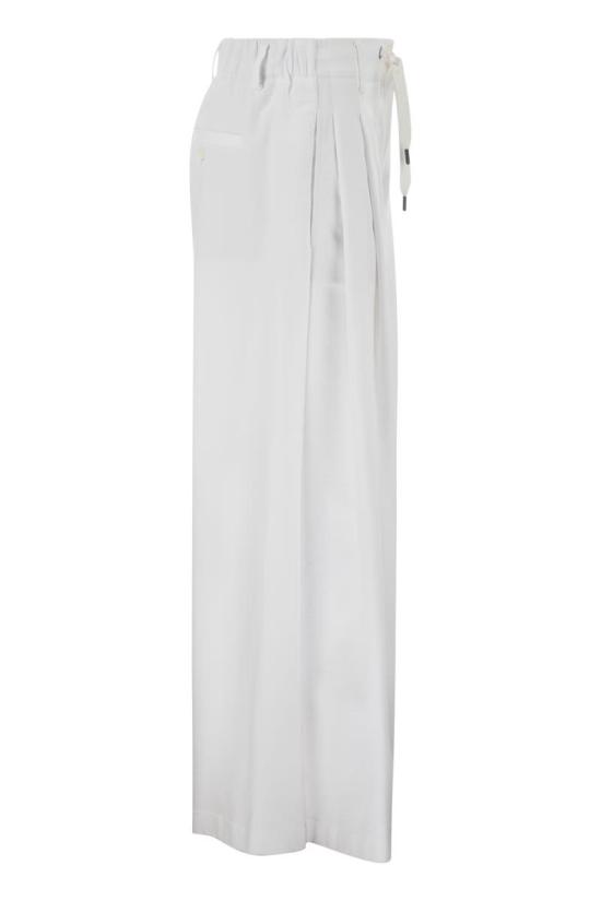 26SS 브루넬로 쿠치넬리 스트레이트 팬츠 ML946EL199 C159 WHITE - BRUNELLO CUCINELLI