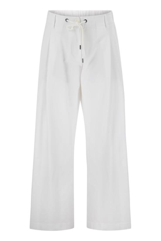 26SS 브루넬로 쿠치넬리 스트레이트 팬츠 ML946EL199 C159 WHITE