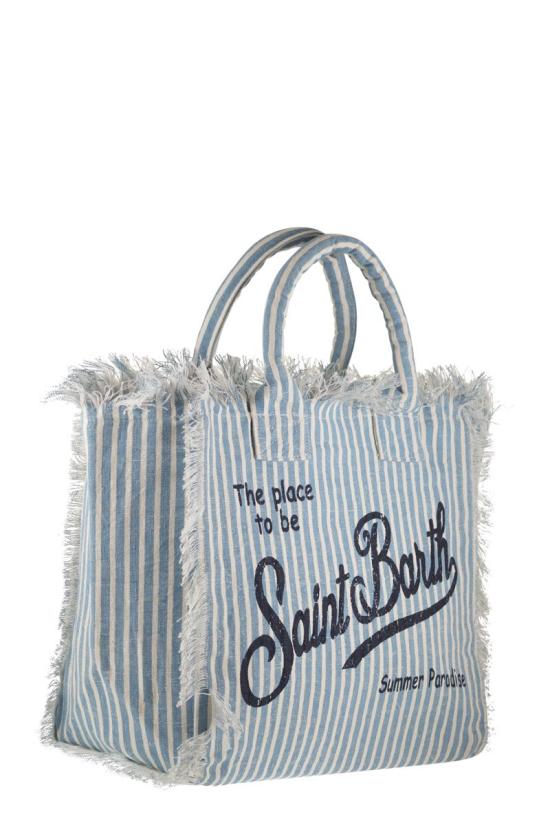 26SS 세인트바쓰 토트백 VANI022 00398L WHITE LIGHT BLUE - MC2 SAINT BARTH
