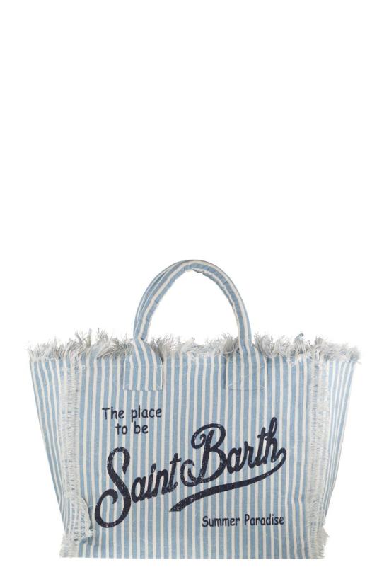 26SS 세인트바쓰 토트백 VANI022 00398L WHITE LIGHT BLUE - MC2 SAINT BARTH