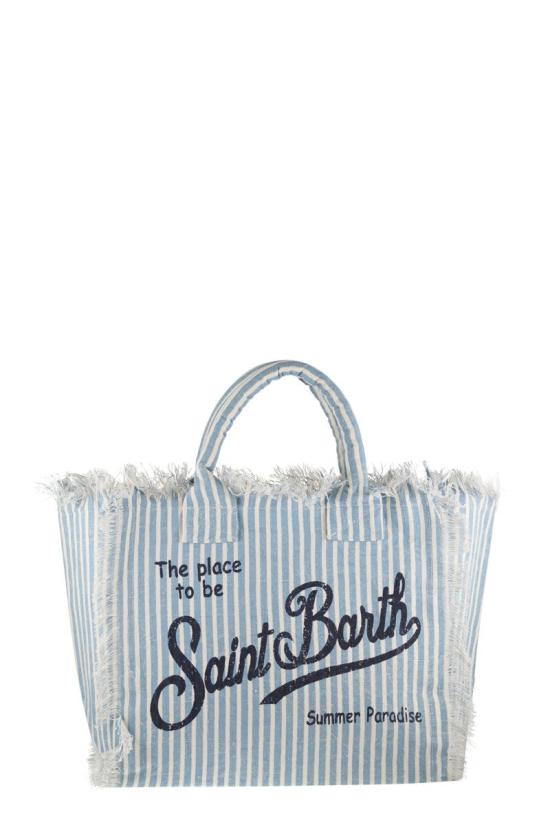 26SS 세인트바쓰 토트백 VANI022 00398L WHITE LIGHT BLUE