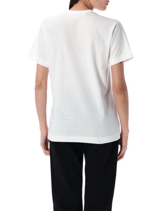 26SS 꼼데가르송 반팔 티셔츠 AXT088051 WHITE BLACK - COMME DES GARCONS