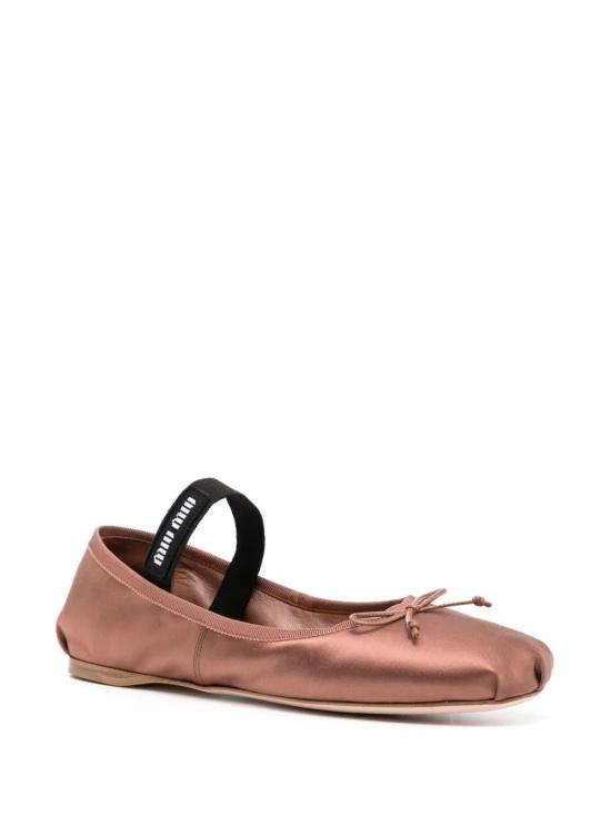 26FW 미우미우 사틴 발레리나 5F794DFDX05QU6 F0324 CACAO - MIU MIU