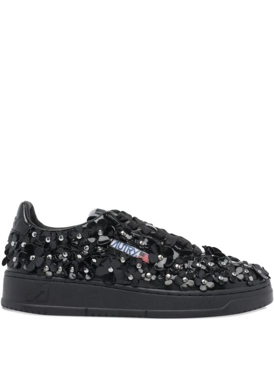 25FW 오트리 메달리스트 로우 레더 스니커즈 AULWPW01 PW01 PATENTFLOWER BLACK PW01 PATENT FLOWER BLACK