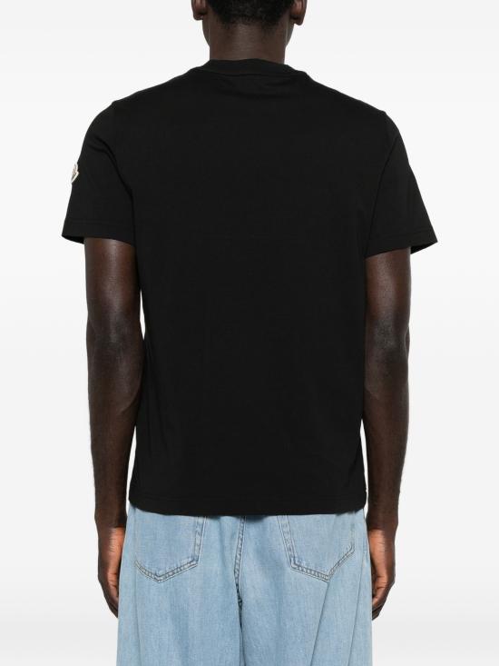 26SS 몽클레어 로고 프린트 코튼 티셔츠 L10918C0007589B8U 999 BLACK - MONCLER