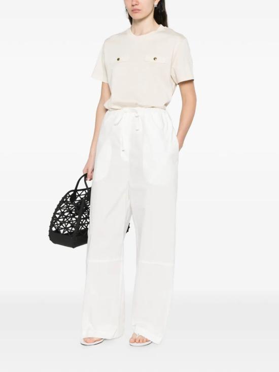 25FW 몽클레어 모크 포켓 코튼 티셔츠 L10938C0002389B9B 050 CREAM - MONCLER