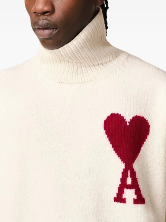 25SS 아미 터틀넥 BFUKS406018 154 OFFWHITERED 154 OFF WHITE RED - AMI