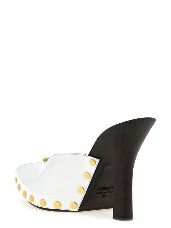 26SS 베르사체 힐/펌프스 1024342D2VE1W00X White Black - VERSACE