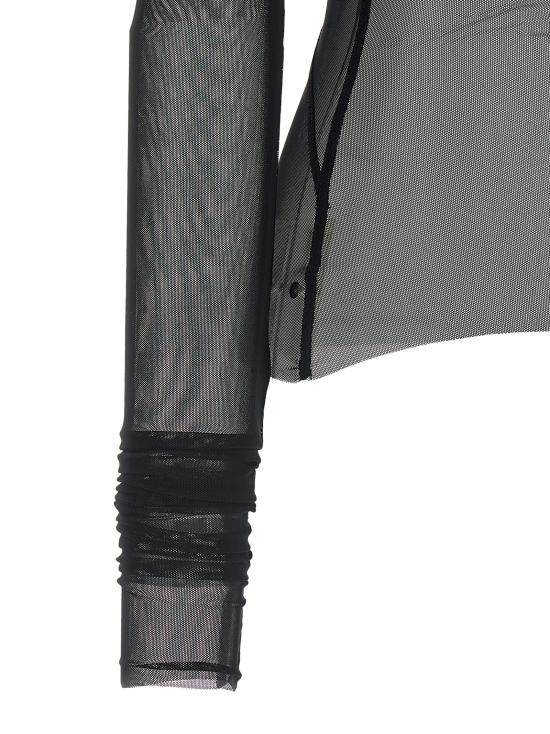 26SS 릭 오웬스 긴팔 티셔츠 RO01F6277TUS09 Black - RICK OWENS