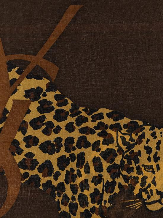 26SS 생로랑 머플러/스카프 8637213Y2002165 Brown - SAINT LAURENT