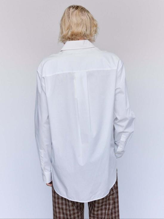  마르니 긴팔 셔츠 마니 릴리 화이트 울프 & 튤립 프린트 - MARNI