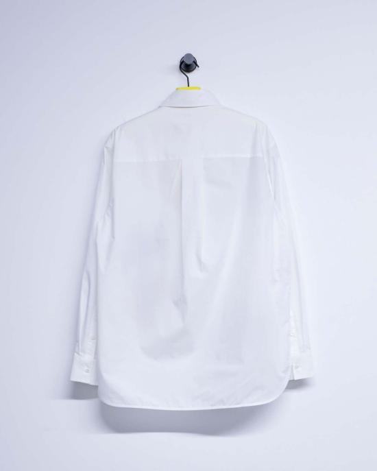  마르니 긴팔 셔츠 마니 릴리 화이트 울프 & 튤립 프린트 - MARNI