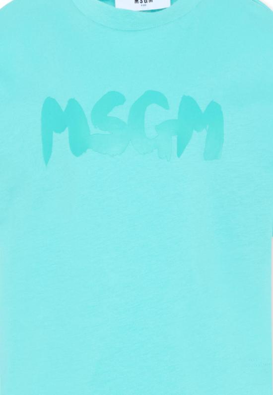 25FW [키즈] 엠에스지엠 티셔츠 F5MSJUTH011 MS037 LIGHT BLUE - MSGM
