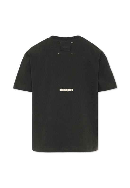 25FW [키즈] 엠에스지엠 티셔츠 F5MSJUTH055 MS040 BLACK - MSGM