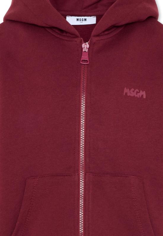 25FW [키즈] 엠에스지엠 티셔츠 F5MSJUZH002 MS034 BORDEAUX - MSGM