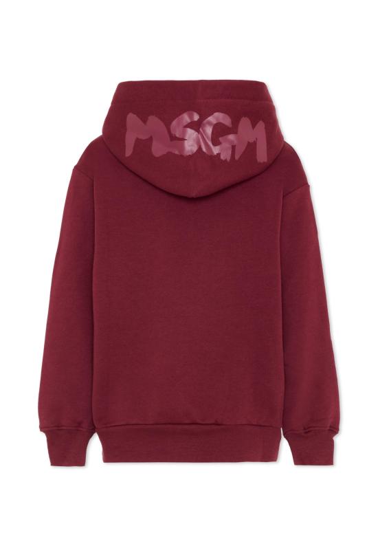 25FW [키즈] 엠에스지엠 티셔츠 F5MSJUZH002 MS034 BORDEAUX - MSGM