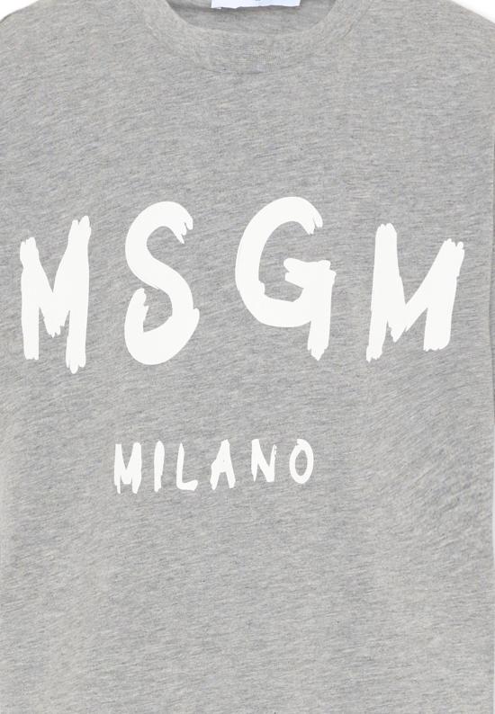 25FW [키즈] 엠에스지엠 티셔츠 F5MSJUTH007 104 GREY - MSGM