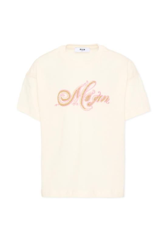 25FW [키즈] 엠에스지엠 티셔츠 F5MSJGTH153 013 IVORY