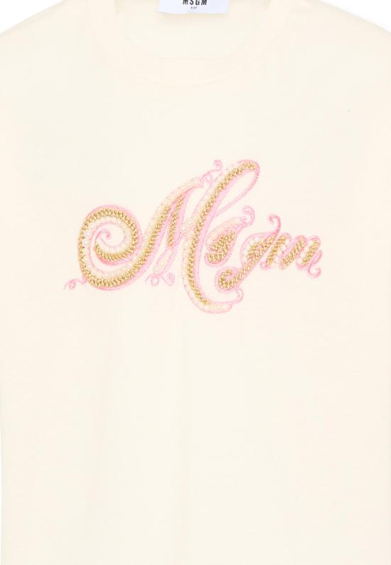 25FW [키즈] 엠에스지엠 티셔츠 F5MSJGTH153 013 IVORY - MSGM